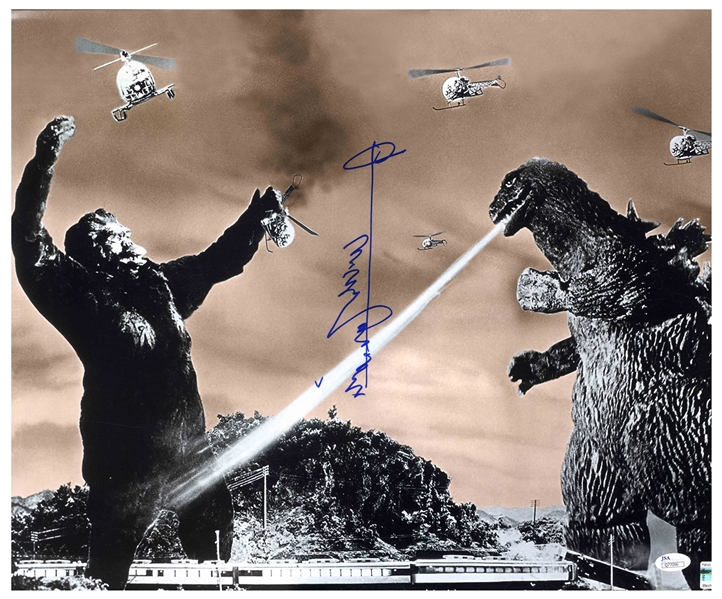Haruo Nakajima Signed 20'' x 16'' ''Godzilla'' Photo -- With JSA COA